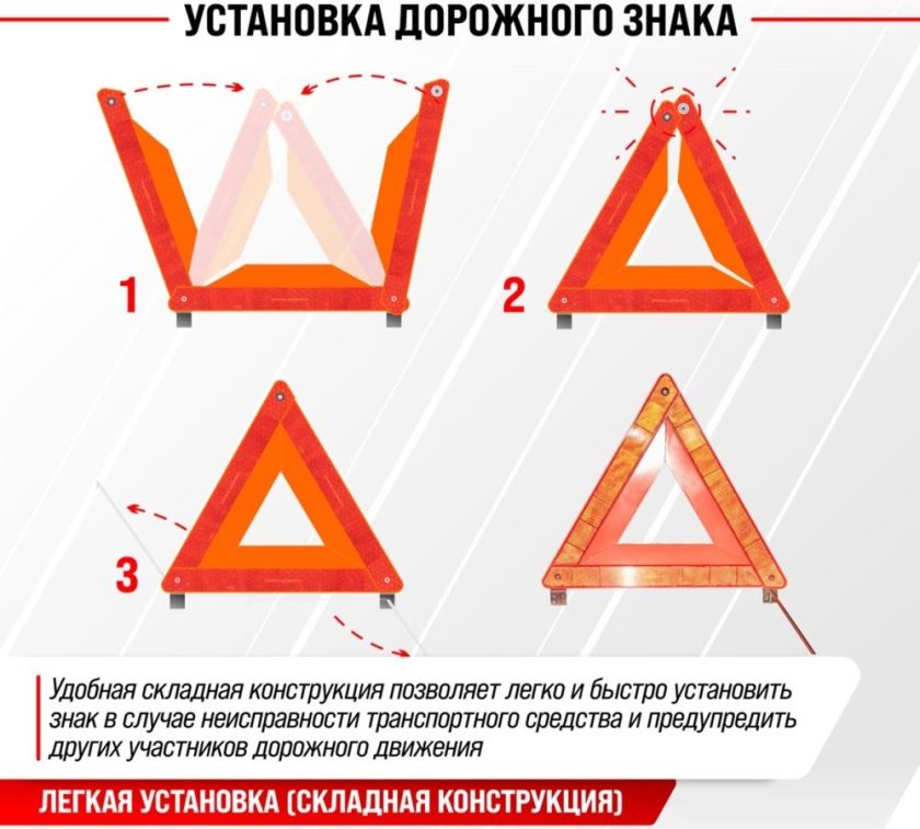 Знак аварийной остановки SKYWAY 004 ГОСТ С широким корпусом в пенале