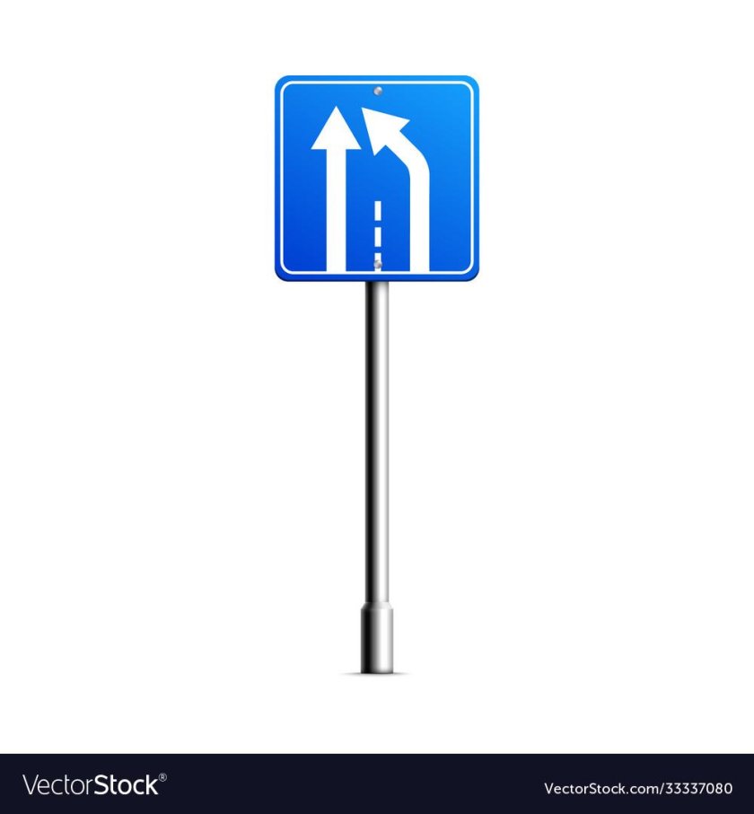 Дорожный знак i в синем квадрате