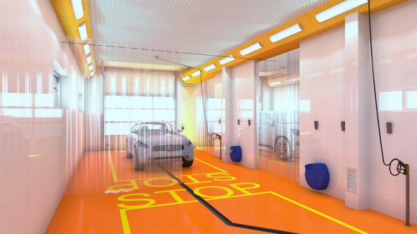 Комната клиента на автомойке