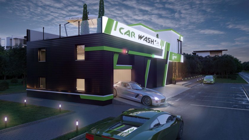 Проект здания автомойки