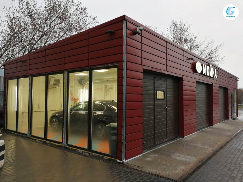 Проект здания автомойки