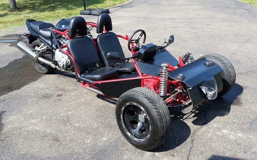 Обратный трайк с мотором 50сс