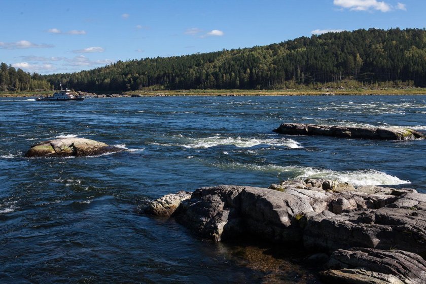 Река Енисей Казачинские пороги