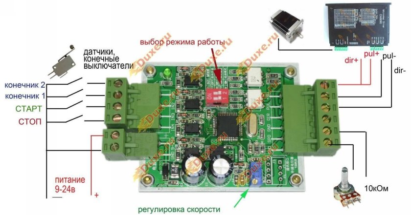 Контроллер платы скорости шагового двигателя
