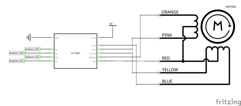 Схема подключения шагового двигателя к ардуино