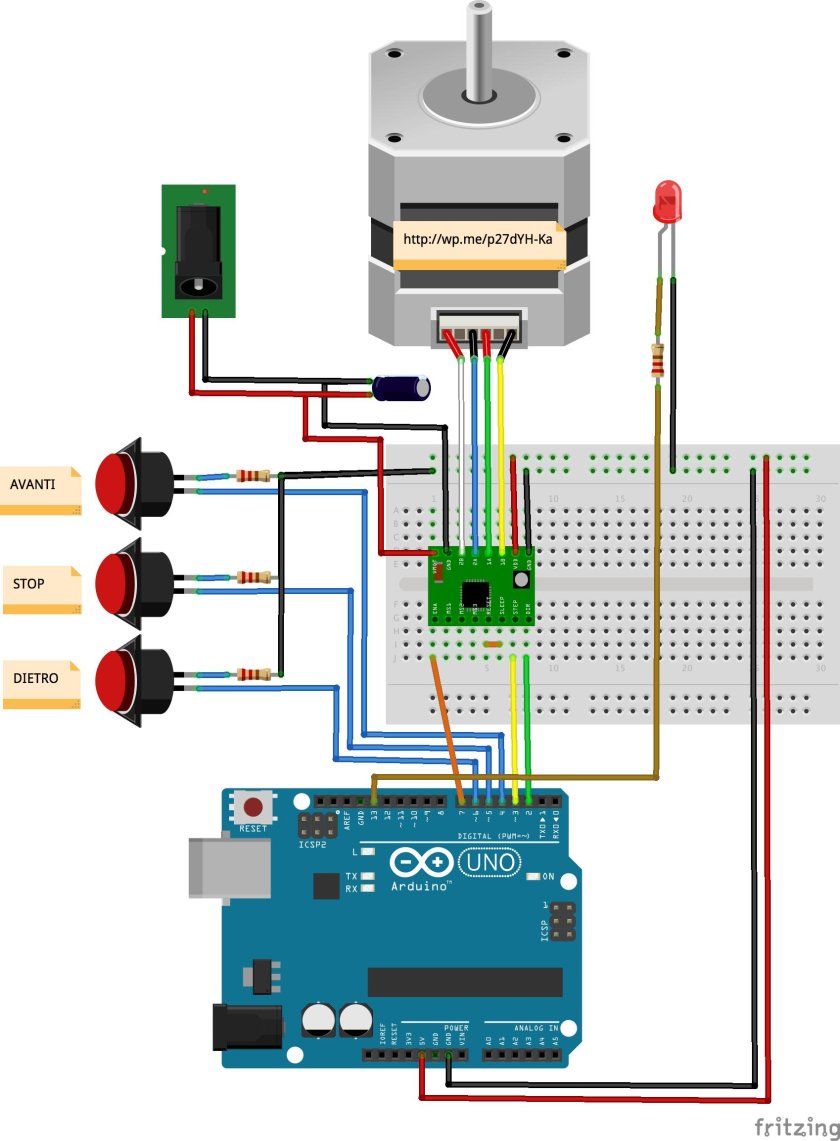 Arduino управление шаговым двигателем кнопками