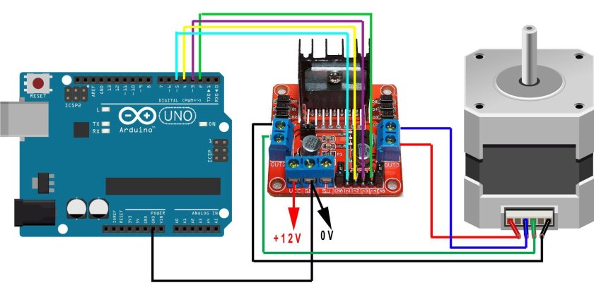 Arduino l298n управление двигателем