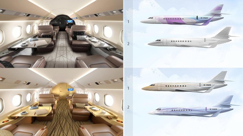 Dassault Falcon 2000s салон