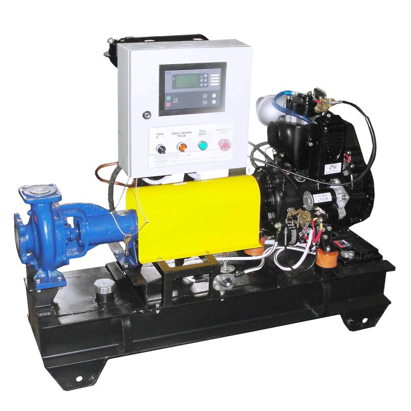 Дизельная насосная станция дну-90/80 передвижная