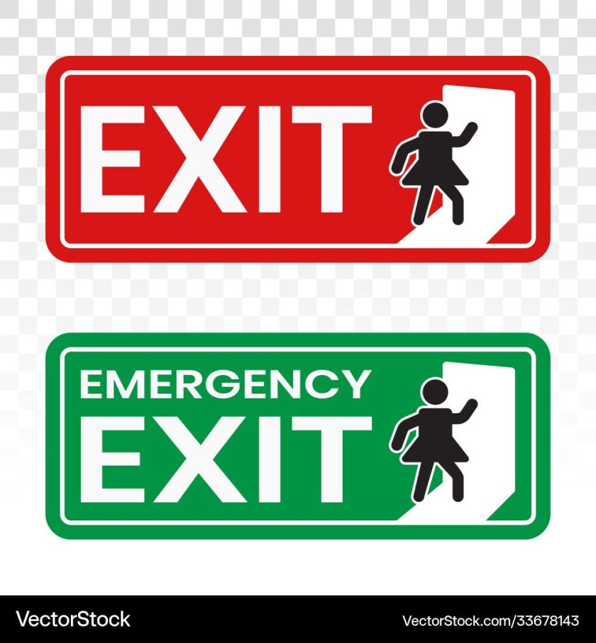 Emergency exit Door sign