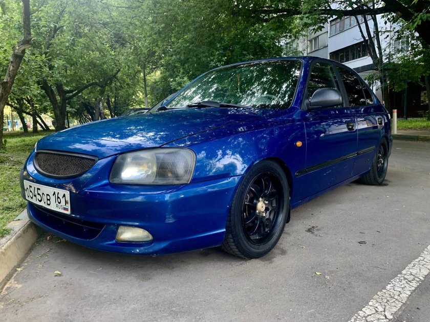 Хендай акцент 2007 синий