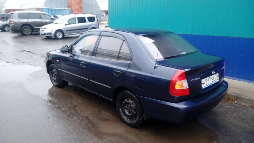 Хендай акцент 2007 синий