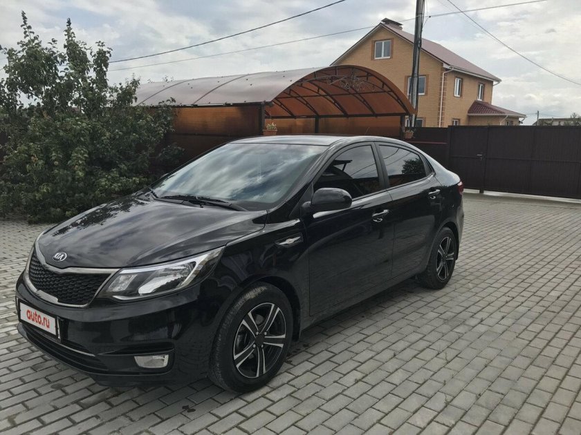 Киа Рио 3 седан черная