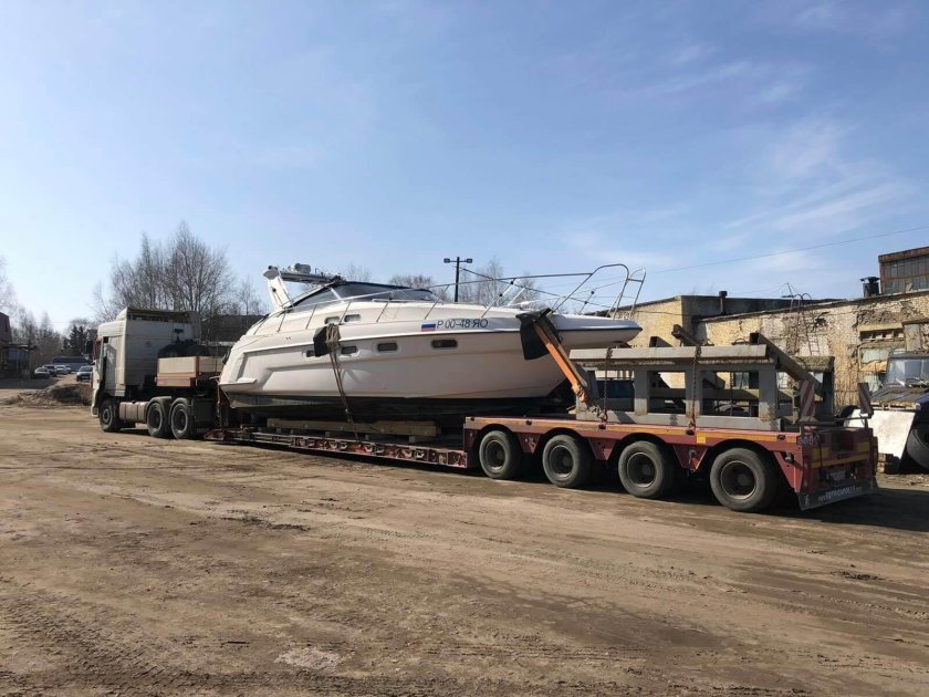 Перевозка самолета на трале