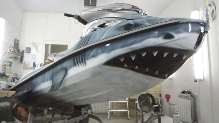 Аэрография на катерах и лодках