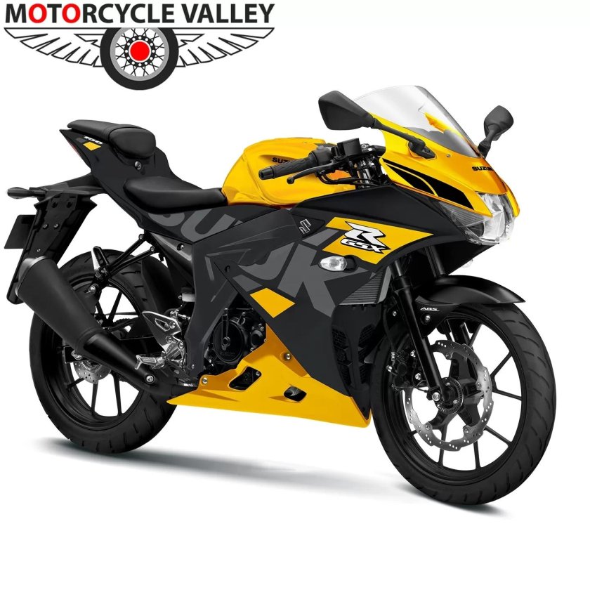 Мотоцикл Suzuki желтый