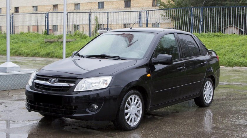 Лада Гранта седан чёрный