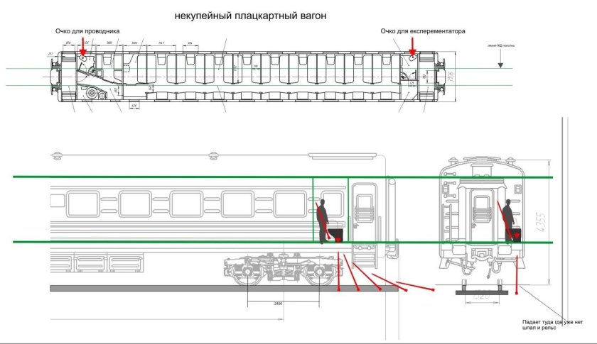 Чертёж вагона РЖД плацкарт