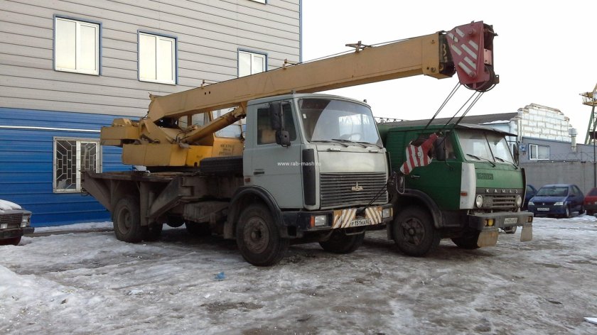 МАЗ автокран Ивановец 14т
