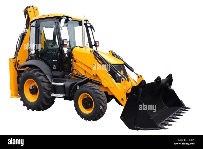 Желтый трактор JCB