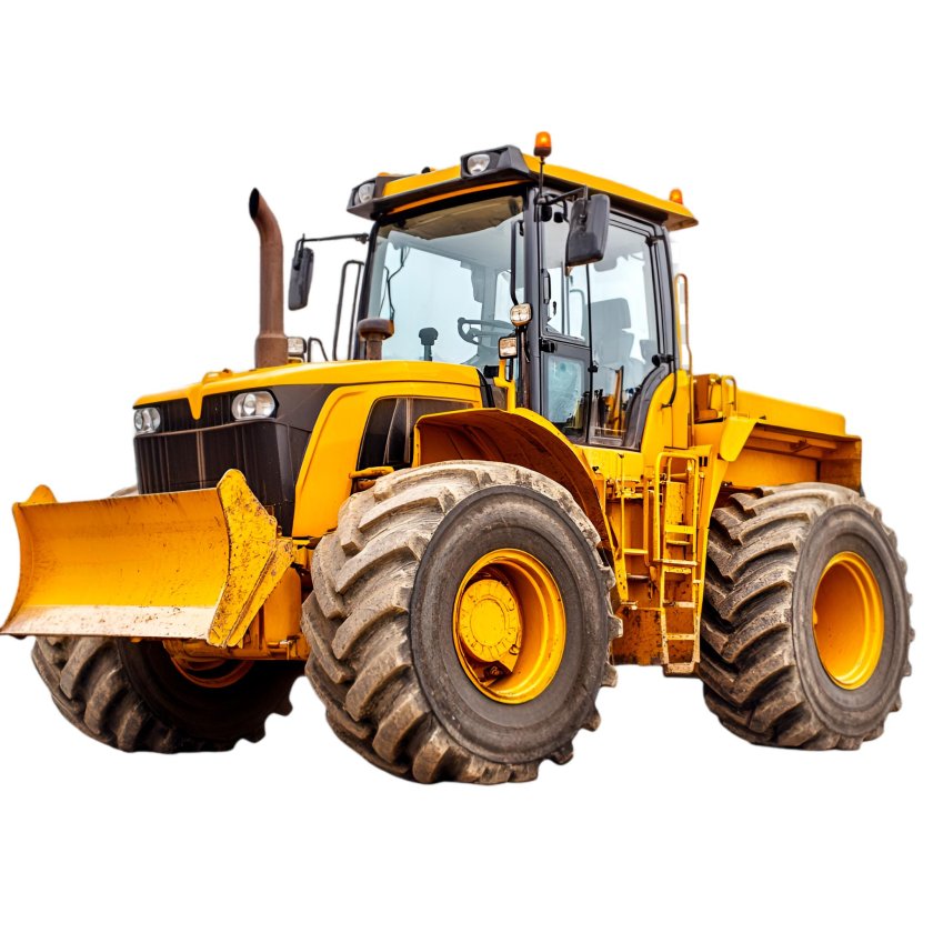 Трактор на белом фоне