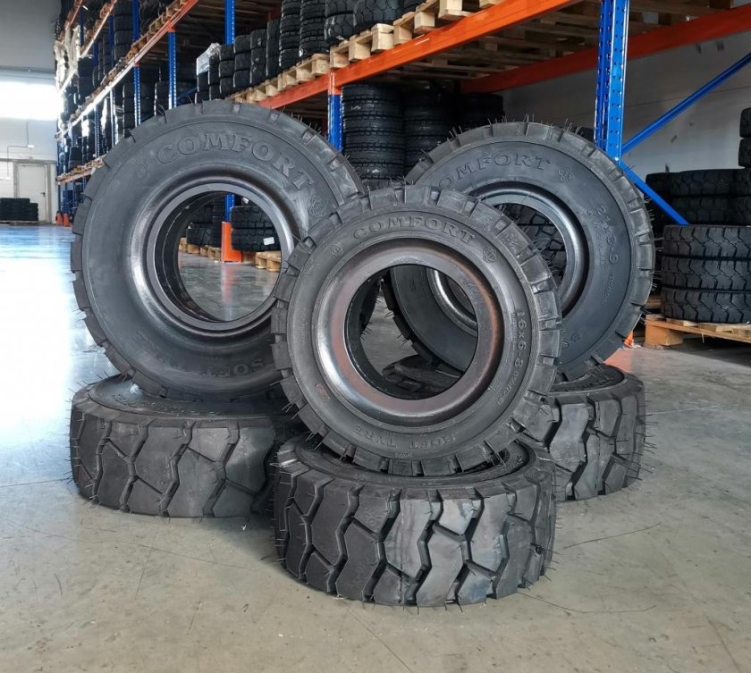 Цельнолитые шины для вилочных погрузчиков