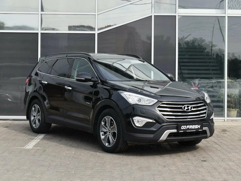 Hyundai Santa Fe черный 2013 ДТП