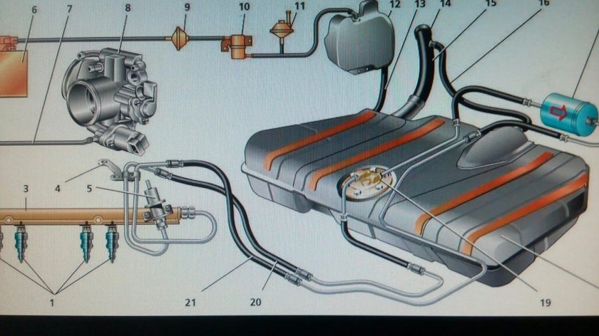 Топливные трубки ВАЗ 2112 1.5 16 клапанов