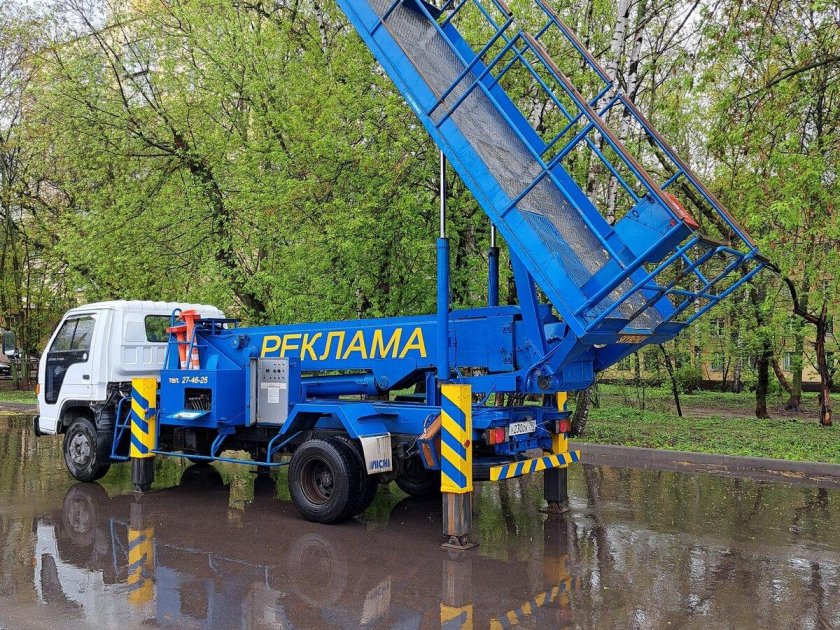 Автовышка isuzu 22 метра - телескопическая
