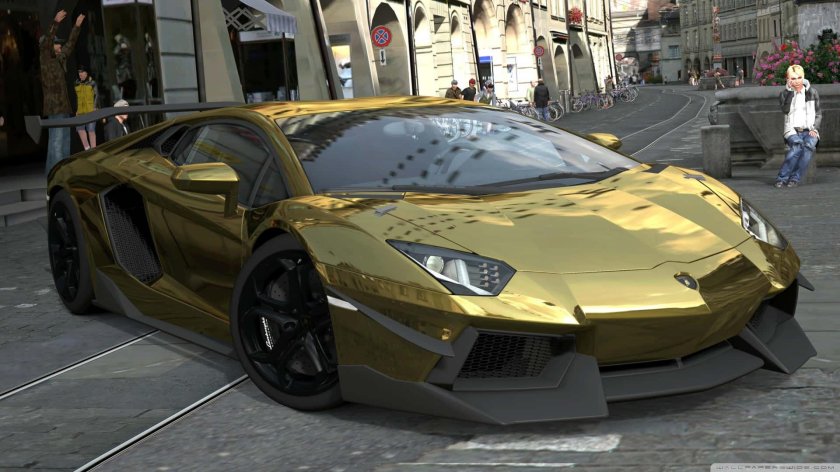 Lamborghini Aventador lp700-4 Золотая