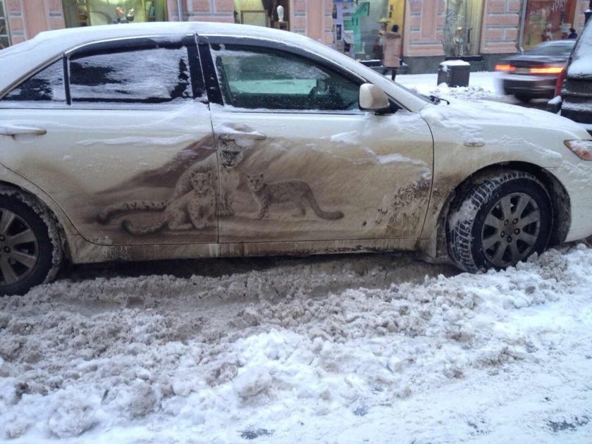 Очень грязная машина