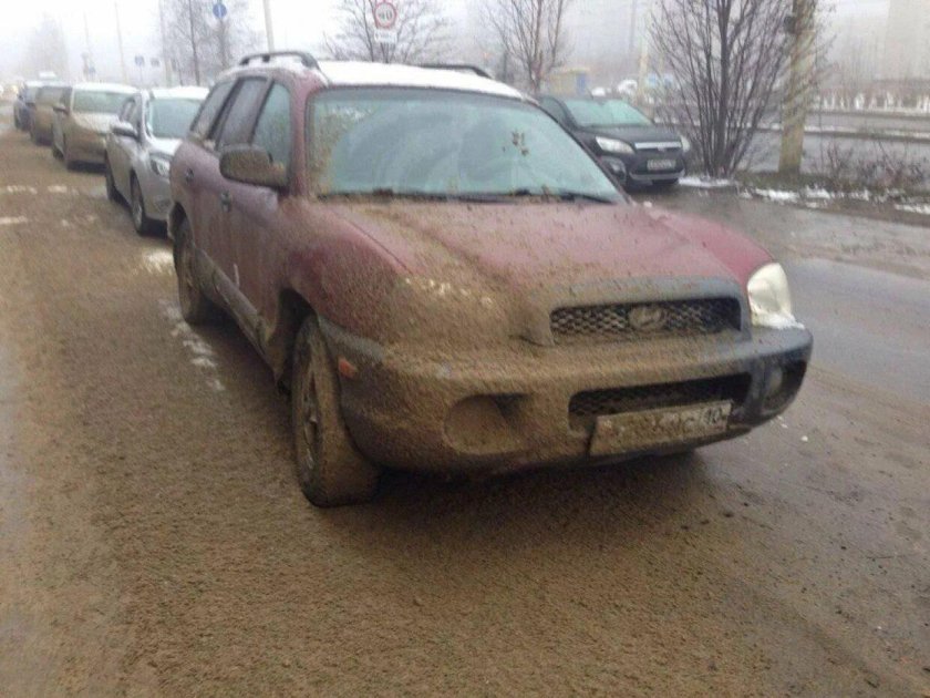 Очень грязная машина