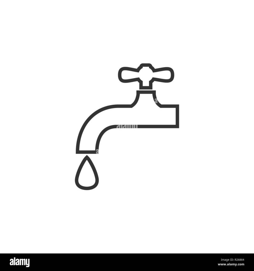 Знак кран с водой
