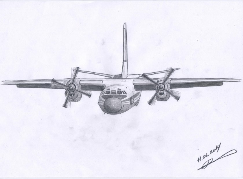 АН-26 рисунок вид сбоку