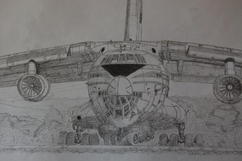 Самолет ил 76 рисунок