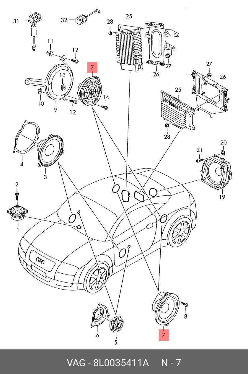 Audi TT 8n Bose