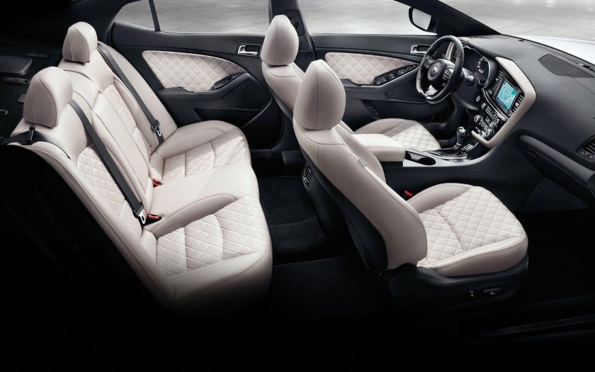 Kia k5 белый салон