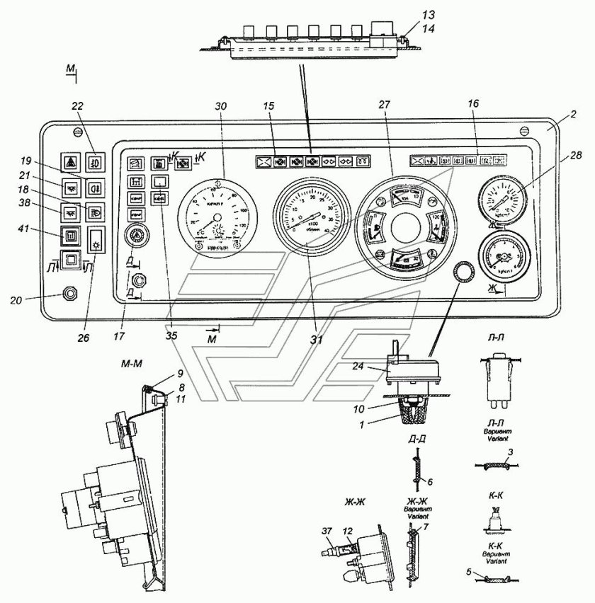 КАМАЗ 6520 евро 2 панель приборов