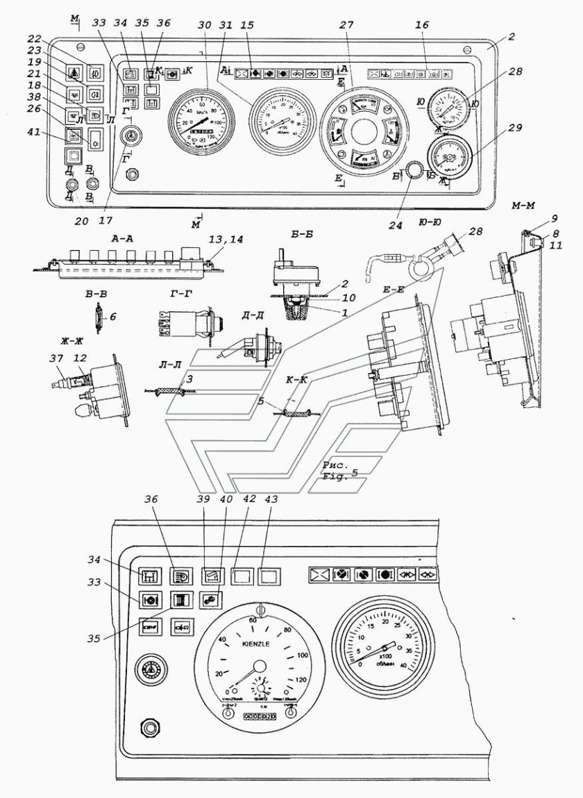 Панель приборов КАМАЗ 43114