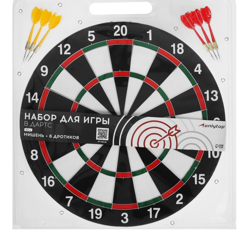 Игра дартс 43 см (6 дротиков)