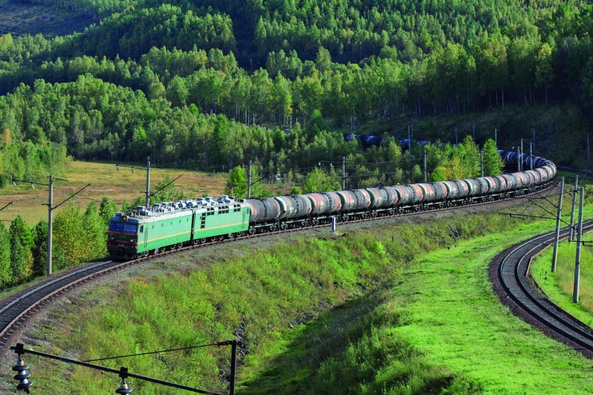 Железная дорога РЖД товарный поезд