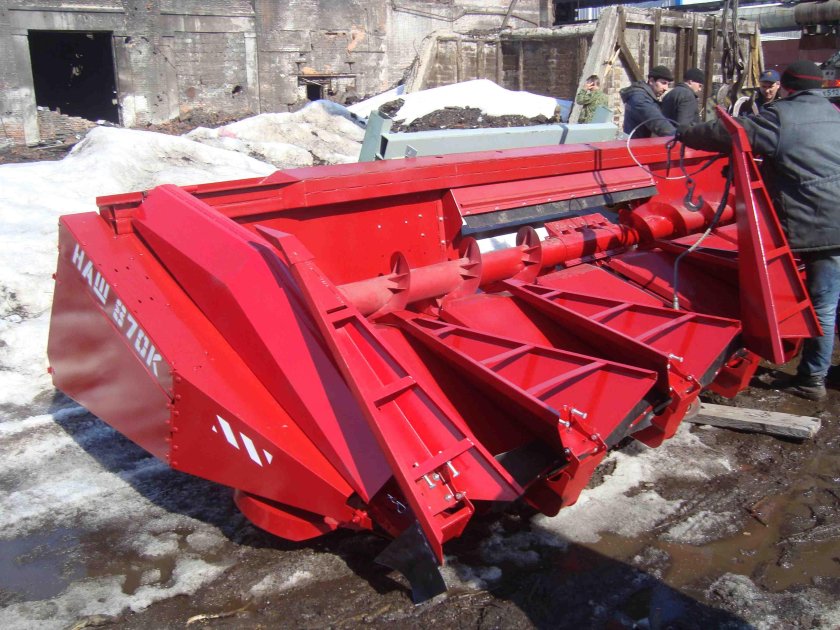 Уборка жаткой наш кукурузу