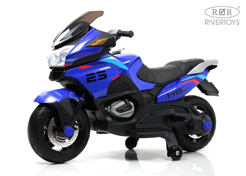 Детский электромотоцикл h222hh синий