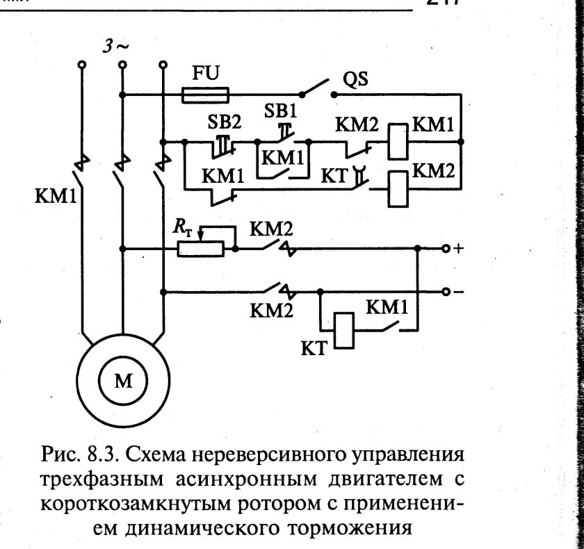 Схема асинхронного двигателя с 2 короткозамкнутым