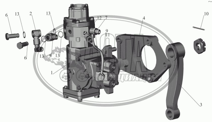 Рулевой редуктор МАЗ 5440