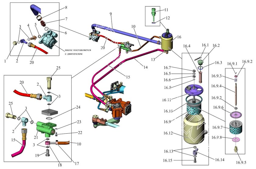 64221-3410008 Бак МАЗ масляный ГУР