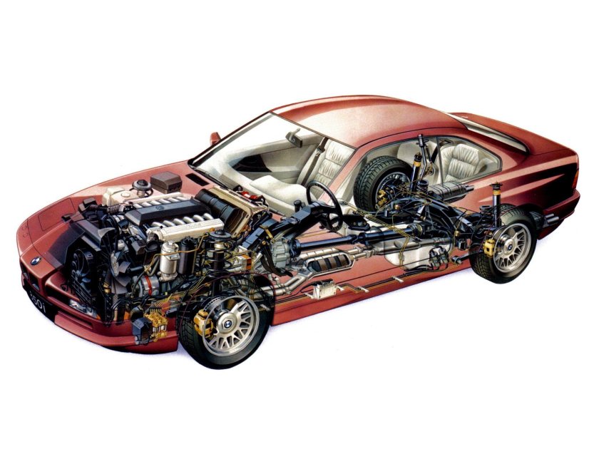 BMW 850i двигатель