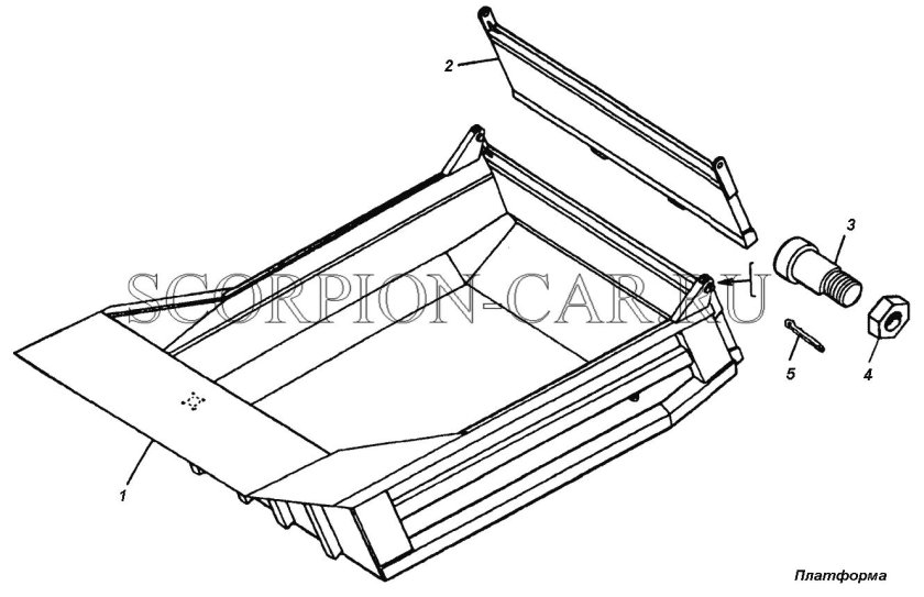 Задний борт КАМАЗ 5511
