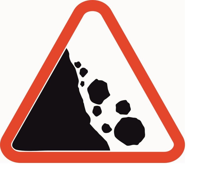 Знак камнепад