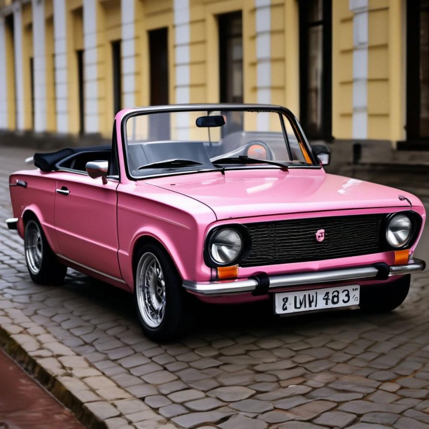 Кабриолет розовый